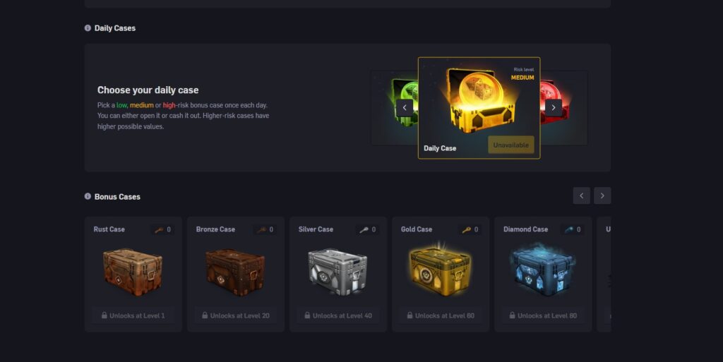 Free Coins and Free Cases